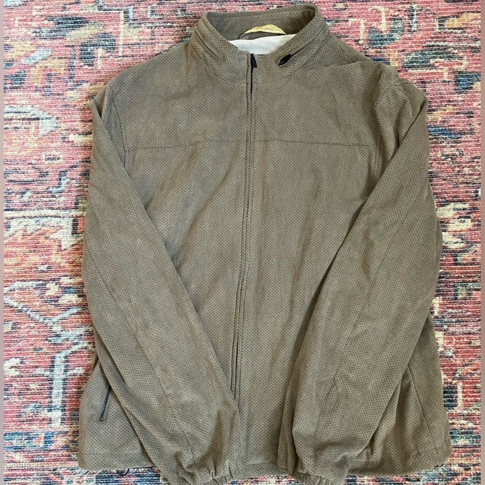 ZARA MEN | Tan Brown Faux Suede Thin Jacket, Size XXL
